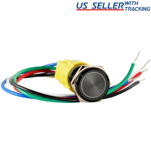 16mm 12v led momentary - 16mm, push